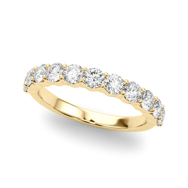 Shared Prong Wedding Band – Lab Diamond Wedding Band in 18K Gold | Just Brilliant – side view