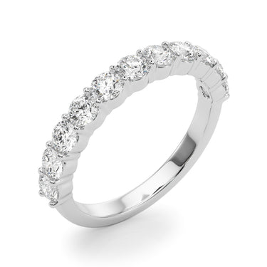 Shared Prong Wedding Band – Lab Diamond Wedding Band in 18K Gold | Just Brilliant – lifestyle view