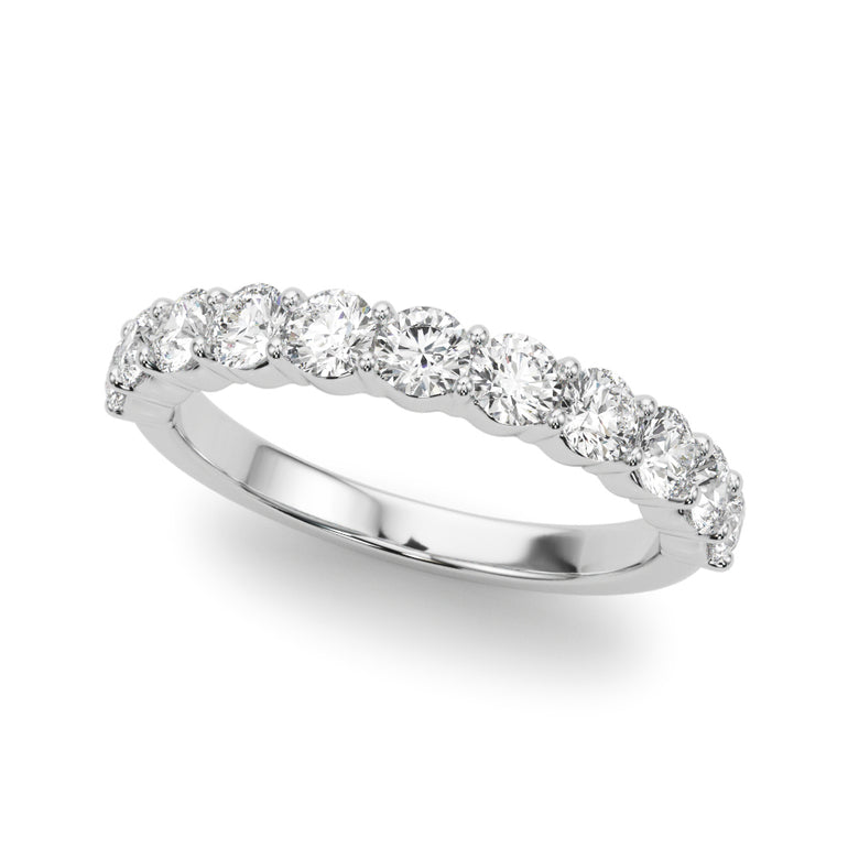 Shared Prong Wedding Band – Radiant Lab Diamond Wedding Band in 18K Gold | Just Brilliant