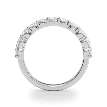 Shared Prong Wedding Band – Lab Diamond Wedding Band in 18K Gold | Just Brilliant – detail view