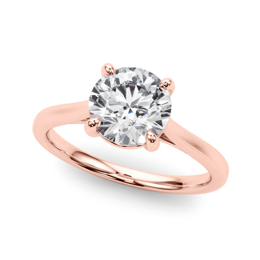 Round Solitaire Engagement Ring – Round Lab Diamond Engagement Ring in 18K Gold | Just Brilliant – view 9