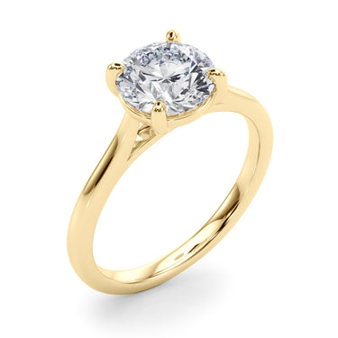 Round Solitaire Engagement Ring – Round Lab Diamond Engagement Ring in 18K Gold | Just Brilliant – view 8