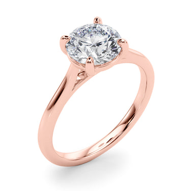 Round Solitaire Engagement Ring – Round Lab Diamond Engagement Ring in 18K Gold | Just Brilliant – view 12