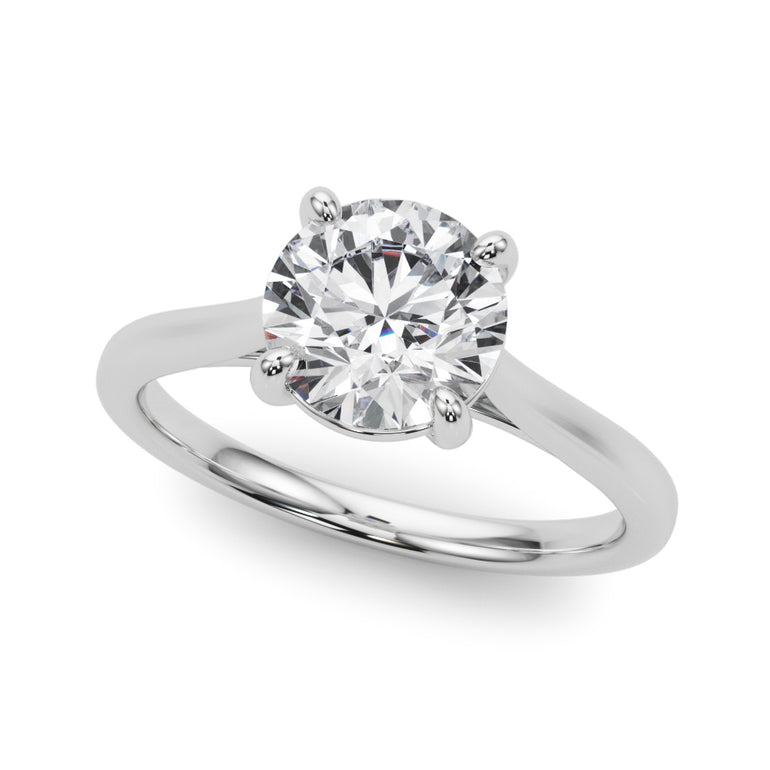 Round Solitaire Engagement Ring – Radiant Lab Diamond Engagement Ring in 18K Gold | Just Brilliant