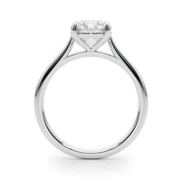 Round Solitaire Engagement Ring – Round Lab Diamond Engagement Ring in 18K Gold | Just Brilliant – detail view