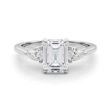 3-Stone Emerald Engagement Ring W/ Pear Sides – Pear-Shaped Emerald Engagement Ring in 18K Gold | Just Brilliant – lifesty...