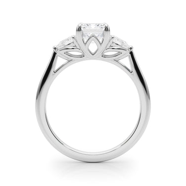 3-Stone Emerald Engagement Ring W/ Pear Sides – Pear-Shaped Emerald Engagement Ring in 18K Gold | Just Brilliant – detail ...