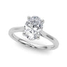Solitaire Oval Engagement Ring – Oval Lab Diamond Engagement Ring in 18K Gold | Just Brilliant