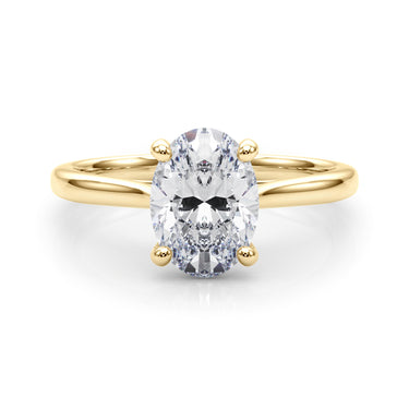 Solitaire Oval Engagement Ring – Oval Lab Diamond Engagement Ring in 18K Gold | Just Brilliant – view 8