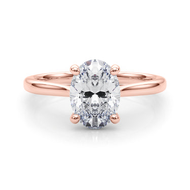 Solitaire Oval Engagement Ring – Oval Lab Diamond Engagement Ring in 18K Gold | Just Brilliant – view 12