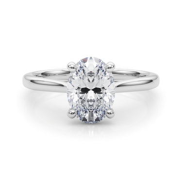 Solitaire Oval Engagement Ring – Oval Lab Diamond Engagement Ring in 18K Gold | Just Brilliant – lifestyle view