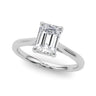 Solitaire Emerald Cut Engagement Ring – Emerald Cut Emerald & Lab Diamond Engagement Ring in 18K Gold | Just Brilliant