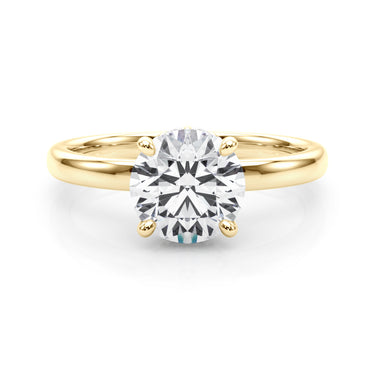 Round Hidden Halo Engagement Ring – Round Lab Diamond Engagement Ring in 18K Gold | Just Brilliant – view 7
