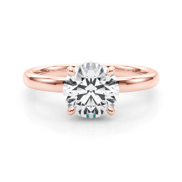 Round Hidden Halo Engagement Ring – Round Lab Diamond Engagement Ring in 18K Gold | Just Brilliant – view 11