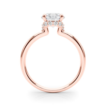 Round Hidden Halo Engagement Ring – Round Lab Diamond Engagement Ring in 18K Gold | Just Brilliant – view 10