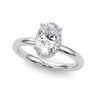 Hidden Halo Oval Engagement Ring – Oval Lab Diamond Engagement Ring in 18K Gold | Just Brilliant