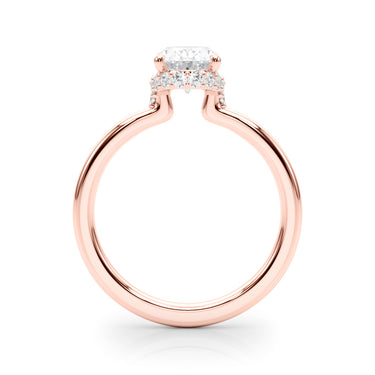 Hidden Halo Oval Engagement Ring – Oval Lab Diamond Engagement Ring in 18K Gold | Just Brilliant – view 10