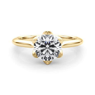 6-Prong Round Tulip Solitaire Engagement Ring – Round Lab Diamond Engagement Ring in 18K Gold | Just Brilliant – view 7