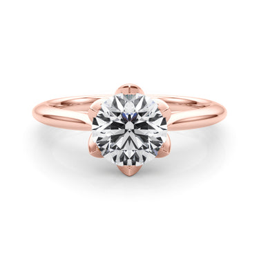 6-Prong Round Tulip Solitaire Engagement Ring – Round Lab Diamond Engagement Ring in 18K Gold | Just Brilliant – view 11