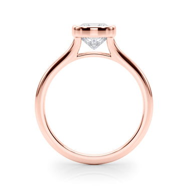 Bezel Set Cushion Solitaire Engagement Ring – Cushion Lab Diamond Engagement Ring in 18K Gold | Just Brilliant – view 10