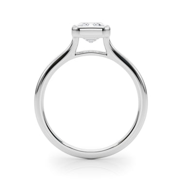 Bezel Set Emerald Cut Solitaire Engagement Ring – Emerald Cut Emerald Engagement Ring in 18K Gold | Just Brilliant – detai...