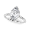 Bezel Set Marquise Solitaire Engagement Ring – Marquise Lab Diamond Engagement Ring in 18K Gold | Just Brilliant
