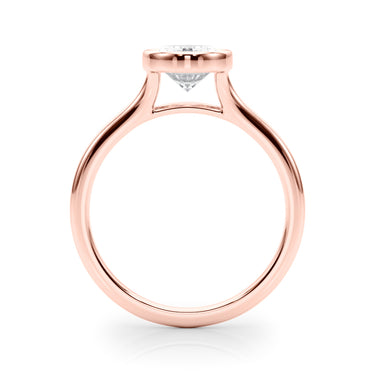 Bezel Set Oval Solitaire Engagement Ring – Oval Lab Diamond Engagement Ring in 18K Gold | Just Brilliant – view 10
