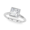 Bezel Set Princess Cut Solitaire Engagement Ring – Princess Cut Lab Diamond Engagement Ring in 18K Gold | Just Brilliant