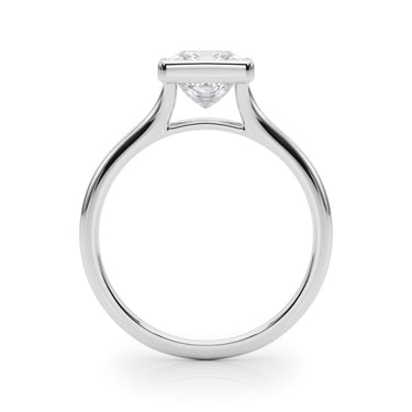 Bezel Set Princess Cut Solitaire Engagement Ring – Princess Cut Lab Diamond Engagement Ring in 18K Gold | Just Brilliant –...