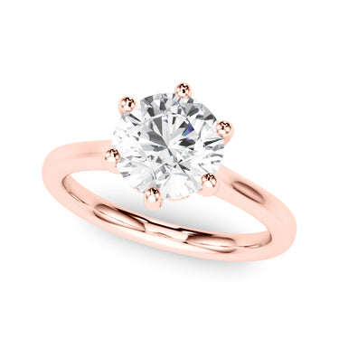 6-Prong Round Solitaire Engagement Ring – Round Lab Diamond Engagement Ring in 18K Gold | Just Brilliant – view 10