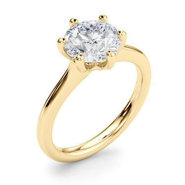 6-Prong Round Solitaire Engagement Ring – Round Lab Diamond Engagement Ring in 18K Gold | Just Brilliant – view 9