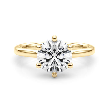 6-Prong Round Solitaire Engagement Ring – Round Lab Diamond Engagement Ring in 18K Gold | Just Brilliant – view 8