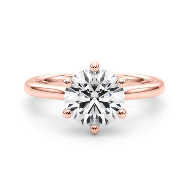 6-Prong Round Solitaire Engagement Ring – Round Lab Diamond Engagement Ring in 18K Gold | Just Brilliant – view 12
