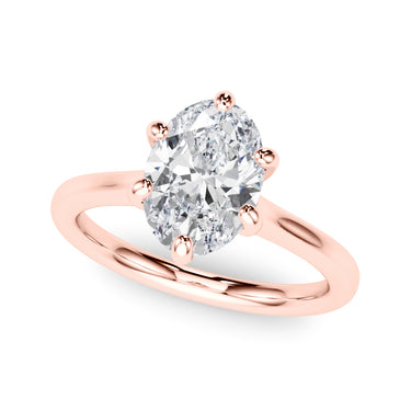 6-Prong Oval Solitaire Engagement Ring – Oval Lab Diamond Engagement Ring in 18K Gold | Just Brilliant – view 10