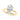 6-Prong Oval Solitaire Engagement Ring – Oval Lab Diamond Engagement Ring in 18K Gold | Just Brilliant – angle view
