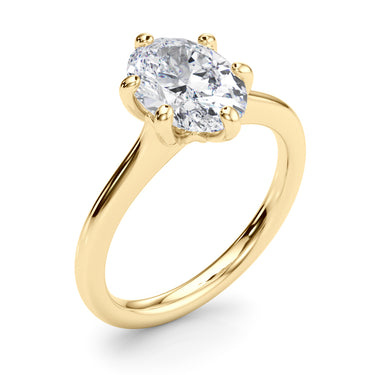 6-Prong Oval Solitaire Engagement Ring – Oval Lab Diamond Engagement Ring in 18K Gold | Just Brilliant – view 9
