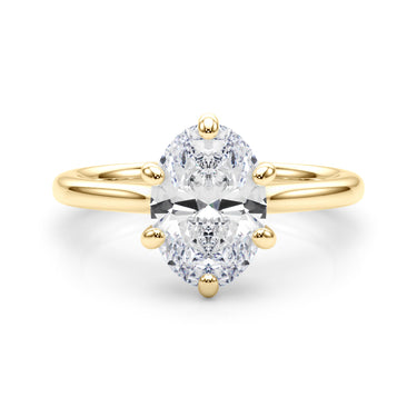 6-Prong Oval Solitaire Engagement Ring – Oval Lab Diamond Engagement Ring in 18K Gold | Just Brilliant – view 8