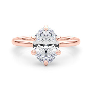 6-Prong Oval Solitaire Engagement Ring – Oval Lab Diamond Engagement Ring in 18K Gold | Just Brilliant – view 12