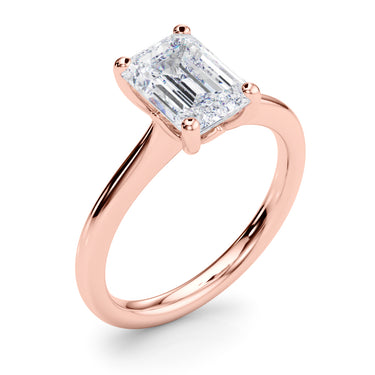 Solitaire Emerald Cut Engagement Ring – Emerald Cut Emerald Engagement Ring in 18K Gold | Just Brilliant – view 13
