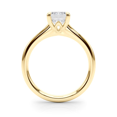 Solitaire Emerald Cut Engagement Ring – Emerald Cut Emerald Engagement Ring in 18K Gold | Just Brilliant – view 7