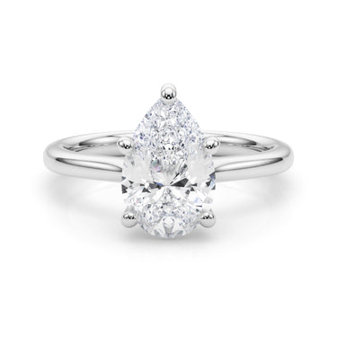 Solitaire 7.5X5.25 Pear Shape – Pear-Shaped Lab Diamond Jewelry in 18K Gold | Just Brilliant – close-up view