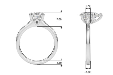 Solitaire 7.5X5.25 Pear Shape – Pear-Shaped Lab Diamond Jewelry in 18K Gold | Just Brilliant – side view