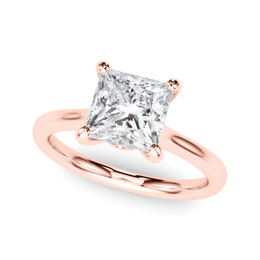 Solitaire Princess Cut Engagement Ring – Princess Cut Lab Diamond Engagement Ring in 18K Gold | Just Brilliant – view 10