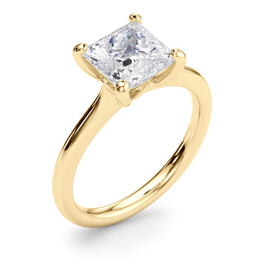Solitaire Princess Cut Engagement Ring – Princess Cut Lab Diamond Engagement Ring in 18K Gold | Just Brilliant – view 8
