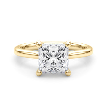 Solitaire Princess Cut Engagement Ring – Princess Cut Lab Diamond Engagement Ring in 18K Gold | Just Brilliant – view 9