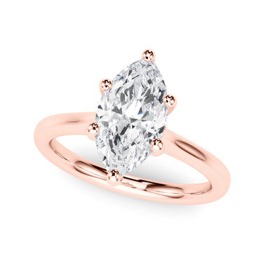 Solitaire Marquise Engagement Ring – Marquise Lab Diamond Engagement Ring in 18K Gold | Just Brilliant – view 10