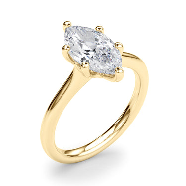 Solitaire Marquise Engagement Ring – Marquise Lab Diamond Engagement Ring in 18K Gold | Just Brilliant – view 8