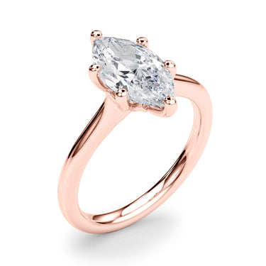 Solitaire Marquise Engagement Ring – Marquise Lab Diamond Engagement Ring in 18K Gold | Just Brilliant – view 12