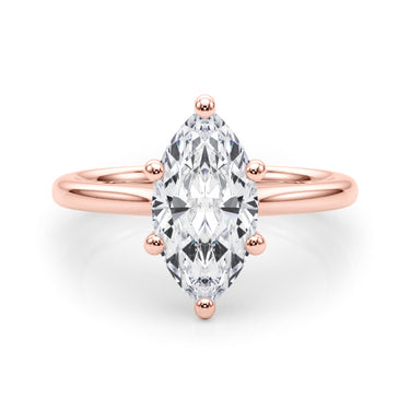 Solitaire Marquise Engagement Ring – Marquise Lab Diamond Engagement Ring in 18K Gold | Just Brilliant – view 13
