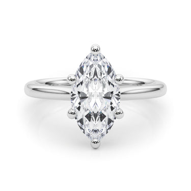 Solitaire Marquise Engagement Ring – Marquise Lab Diamond Engagement Ring in 18K Gold | Just Brilliant – lifestyle view